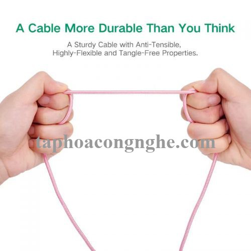 Ugreen 30817 3M màu Hồng Cáp âm thanh 2 đầu 3.5mm dương AV112 30030817